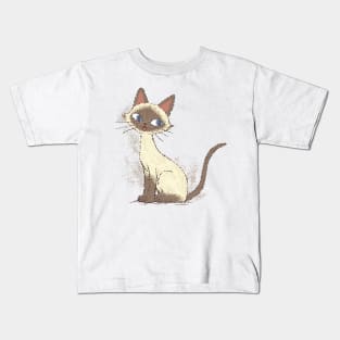 Siamese cat sitting Kids T-Shirt